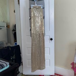 Sequins Maxi Strapless Dress